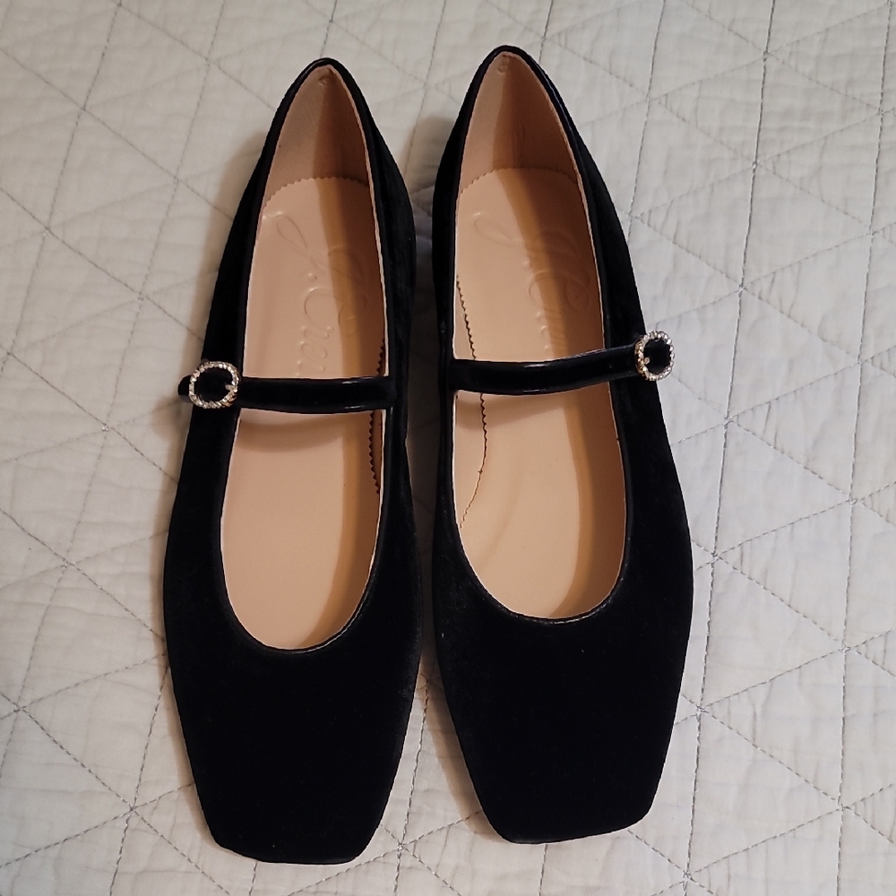 Elegant Black Mary Jane Flats JCREW size 8